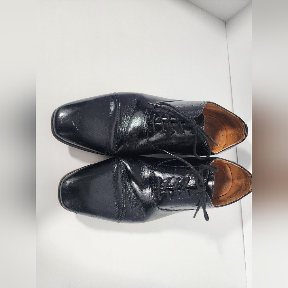Florsheim Mens 11 Corbetta CapToe Oxford Black Leather classic formal work event - Picture 3 of 13